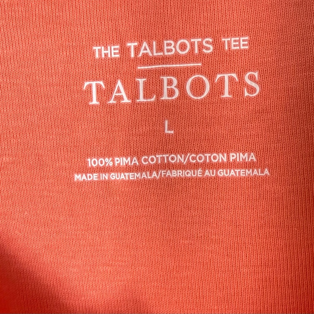Talbots Women's 3/4 Sleeve Coral Tee - Picture 4 of 6